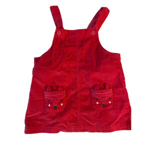 Girls Carter's Corduroy Dress 9M Red Fox Pocket